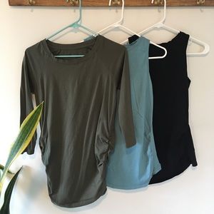 Pact maternity shirt bundle, size small